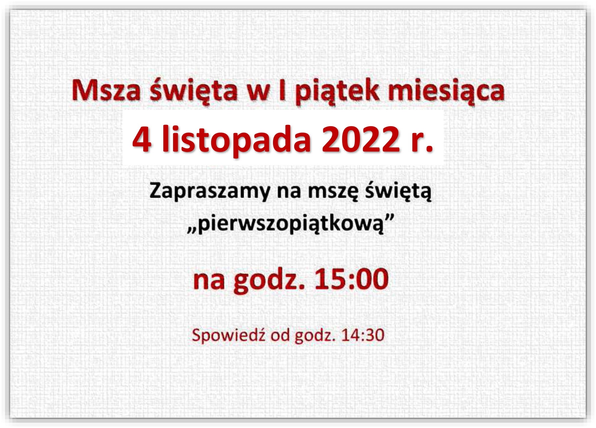 I piątek miesiąca IX/2022 - zdjęcie 1