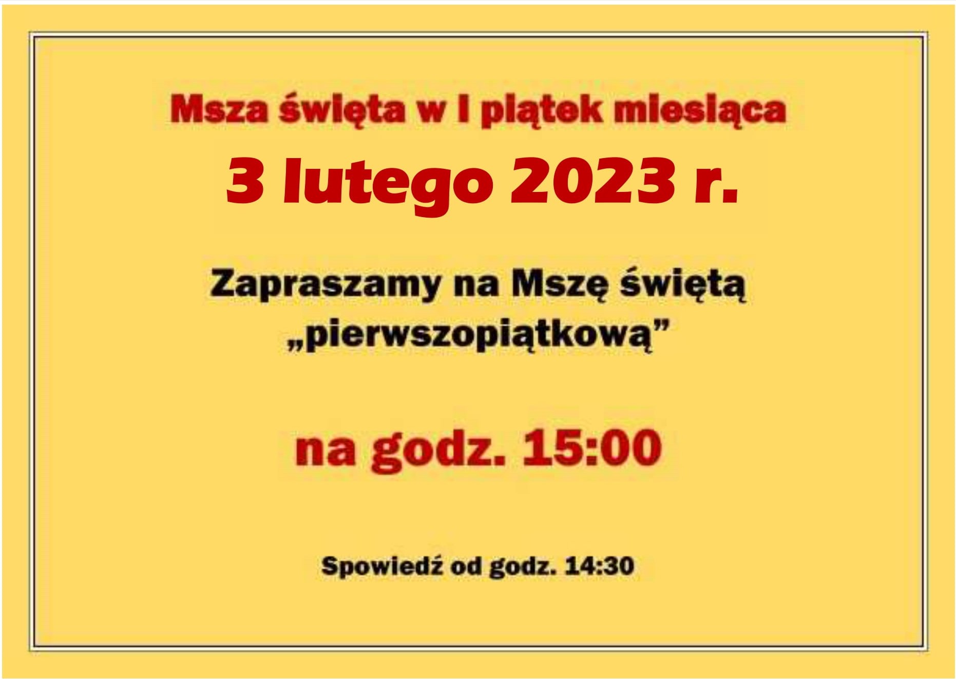 Pierwszy piątek II/2023 - zdjęcie 1