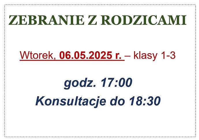 Konsultacje dla Rodziców IV/2025