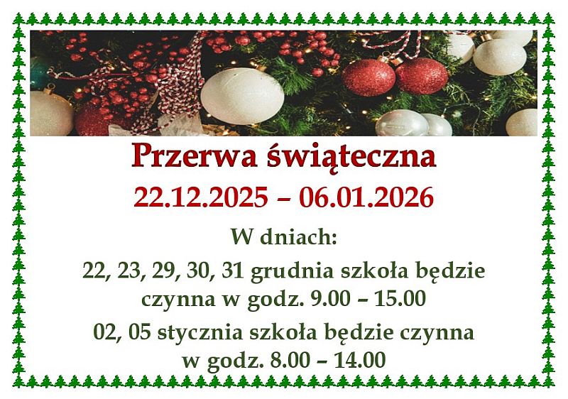Przerwa świąteczno-noworoczna