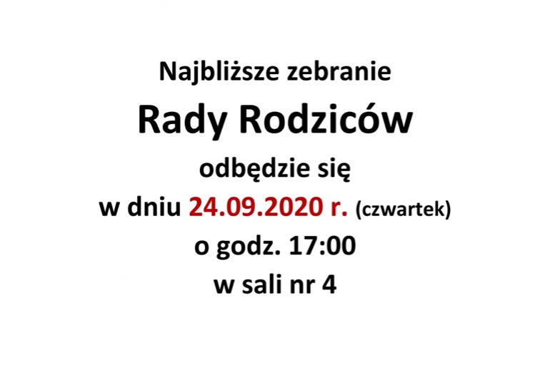 Zebranie Rady Rodziców IX/2023