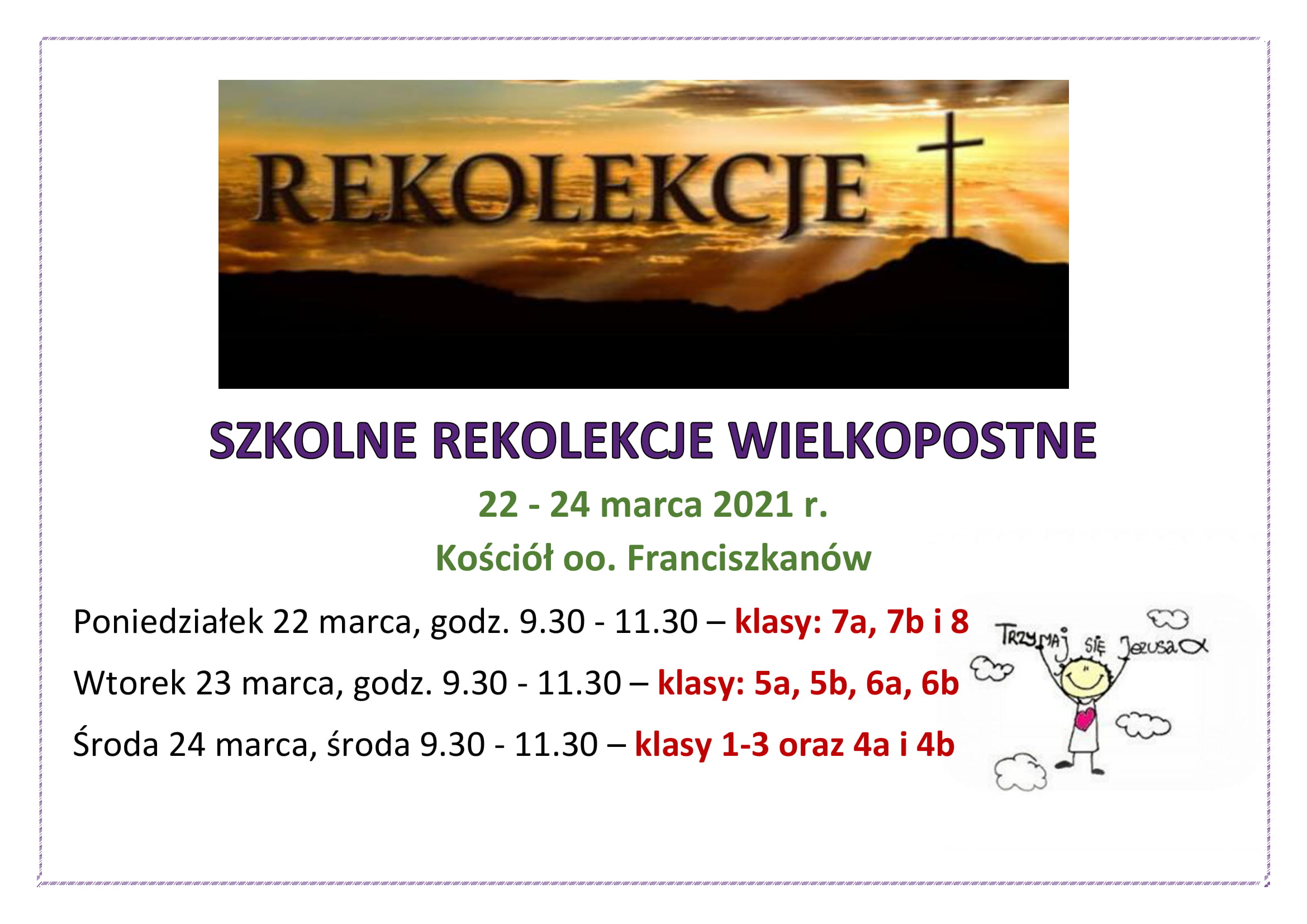 Rekolekcje Wielkopostne 2026